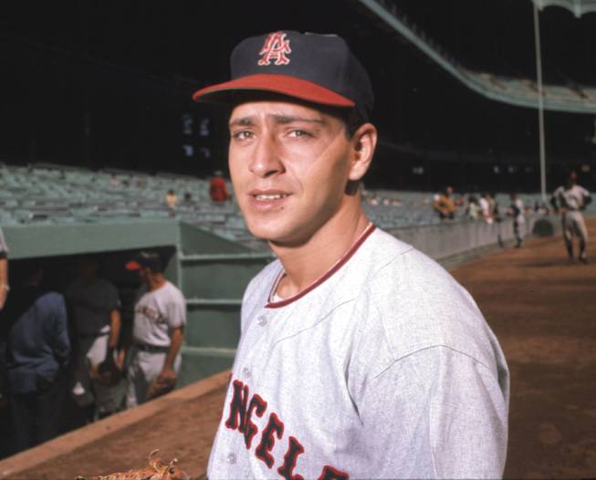 Former Los Angeles Angels pitcher Bo Belinsky is shown in this 1962 photo.  Belinsky, known as much for his colorful personality as his baseball career, has died of an apparent heart attack at his home in Las Vegas, Friday Nov. 23, 2001.  He was 64. The left-hander pitched a nine-strikeout, four-walk no-hitter as a rookie for the Los Angeles Angels against the Baltimore Orioles at Dodger Stadium in 1962, the first major league no-hitter on the West Coast.  (AP Photo/File)